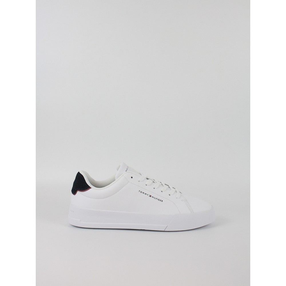 Men Sneaker Tommy Hilfiger Th Court Leather Detail Ess FM0FM05367-0LD White