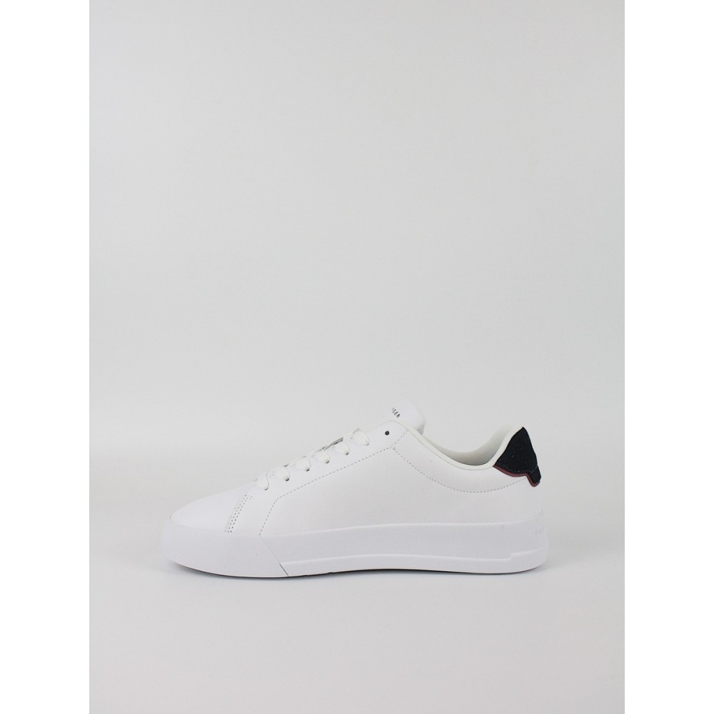 Men Sneaker Tommy Hilfiger Th Court Leather Detail Ess FM0FM05367-0LD White
