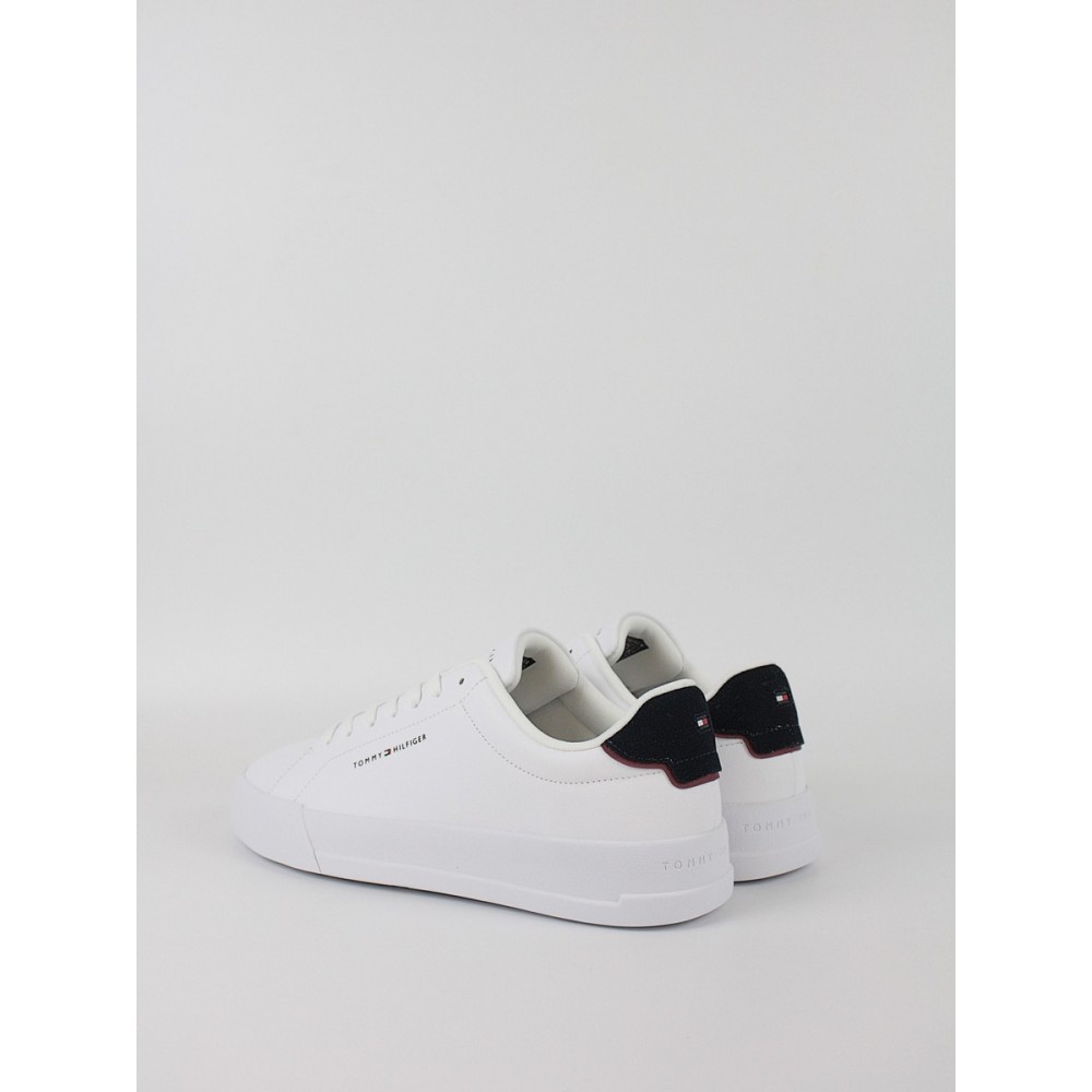Men Sneaker Tommy Hilfiger Th Court Leather Detail Ess FM0FM05367-0LD White