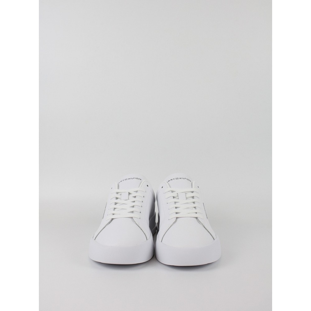 Men Sneaker Tommy Hilfiger Th Court Leather Detail Ess FM0FM05367-0LD White