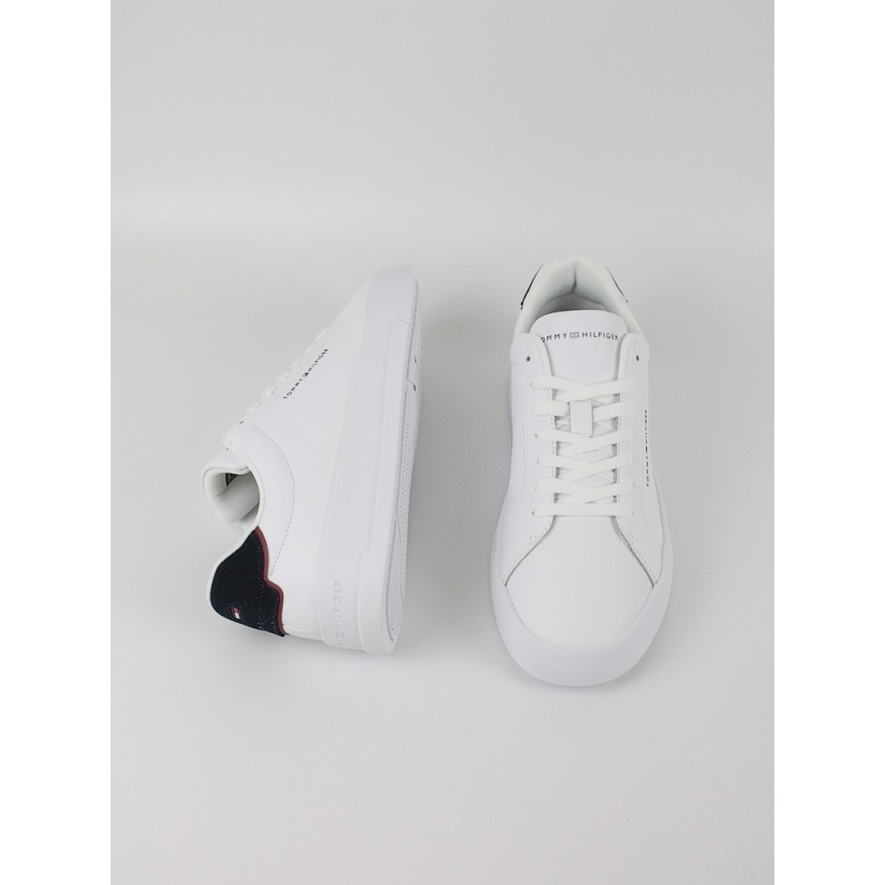 Men Sneaker Tommy Hilfiger Th Court Leather Detail Ess FM0FM05367-0LD White