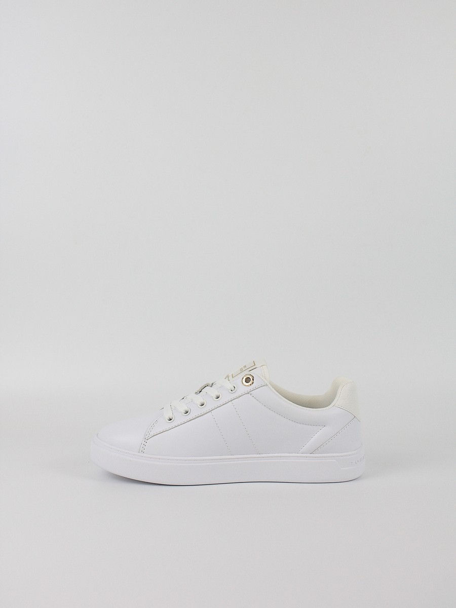 Women Sneaker Tommy Hilfiger Essential Elevated Court Sneaker FW0FW09073-YBS White