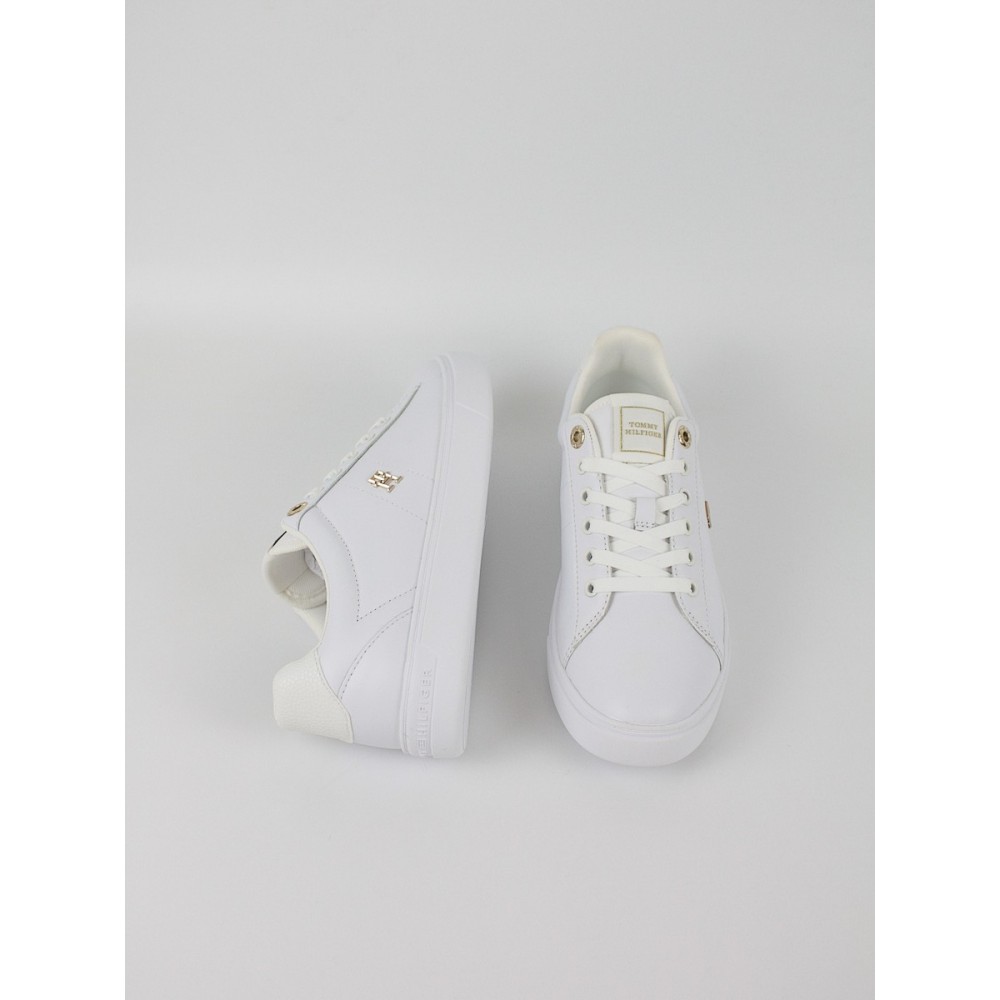 Γυναικεία Sneaker Tommy Hilfiger Essential Elevated Court Sneaker FW0FW09073-YBS Ασπρο Γυναικεία Sneaker Tommy Hilfiger Essential Elevated Court Sneaker FW0FW09073-YBS Ασπρο