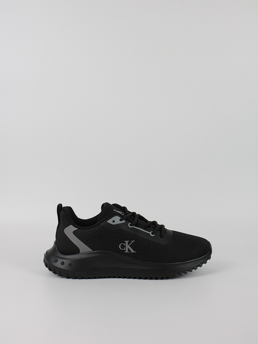 Γυναικεία Sneaker Calvin KLein Eva Runner L-Up Mix Mesh Logo CK YW0YW01851-0GU Μαύρο