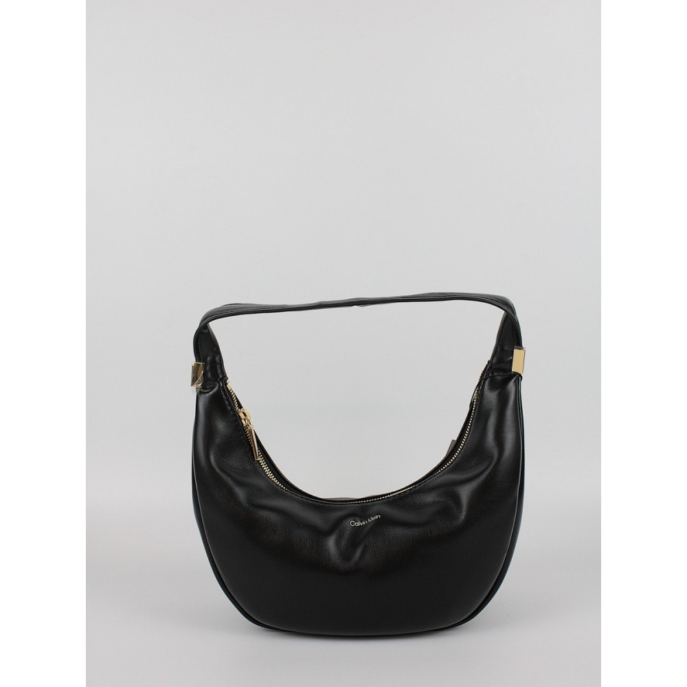Women's Bag Calvin Klein Pinched Soft Crescent Sm LV04F3010G-UB1 Black