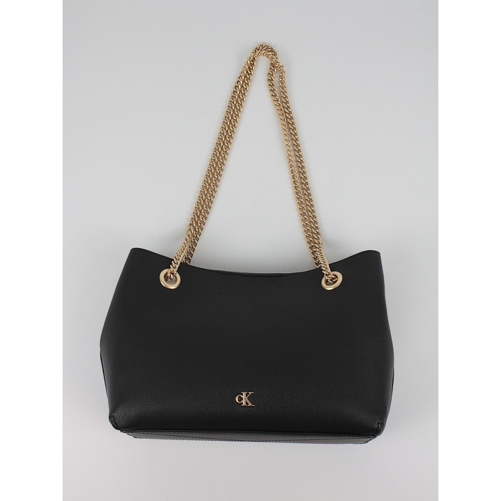 Women's Bag Calvin Klein Minimal Monogram Chain Shoulder LV04F3205G-UB1 Black