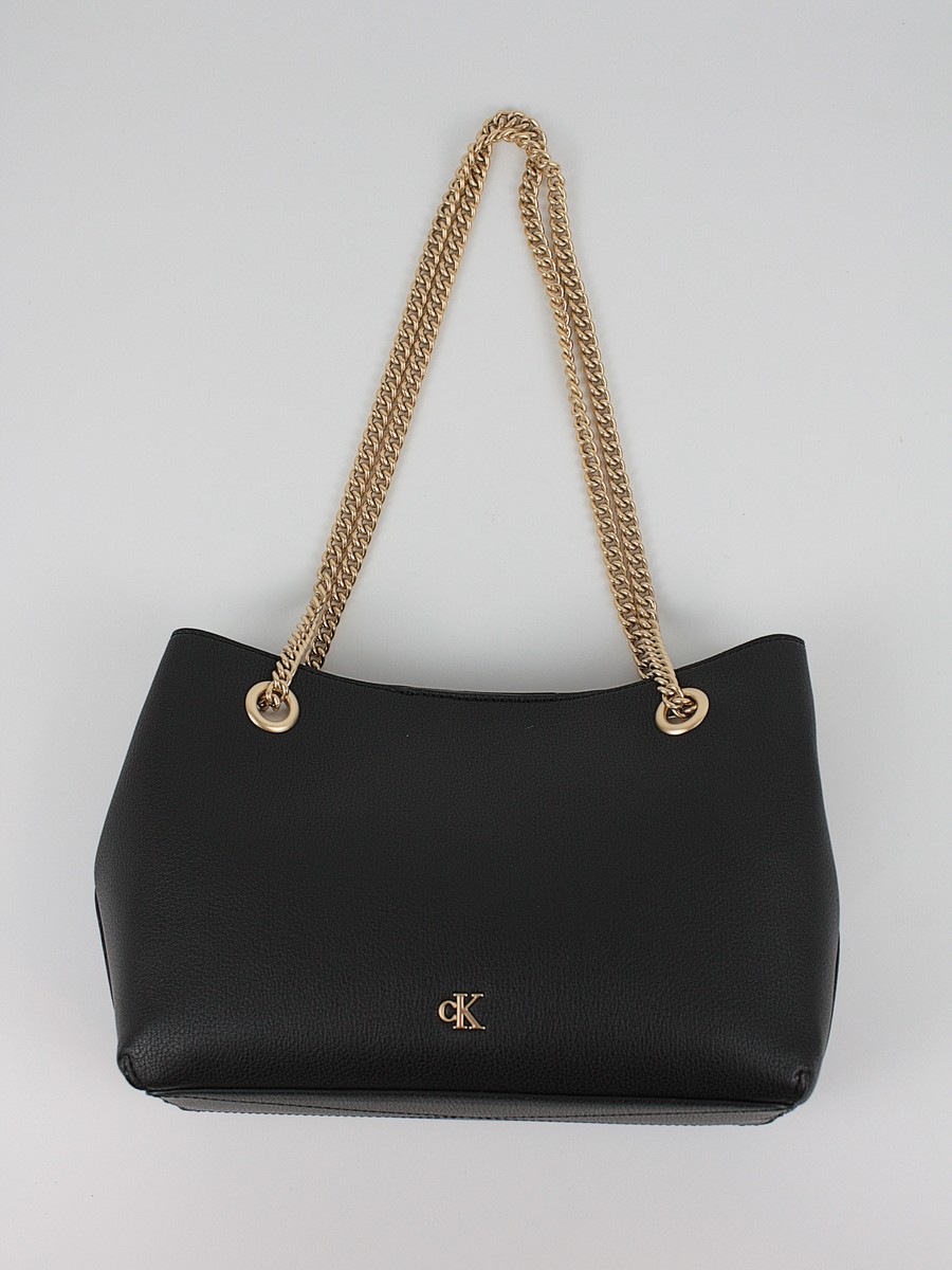 Women's Bag Calvin Klein Minimal Monogram Chain Shoulder LV04F3205G-UB1 Black