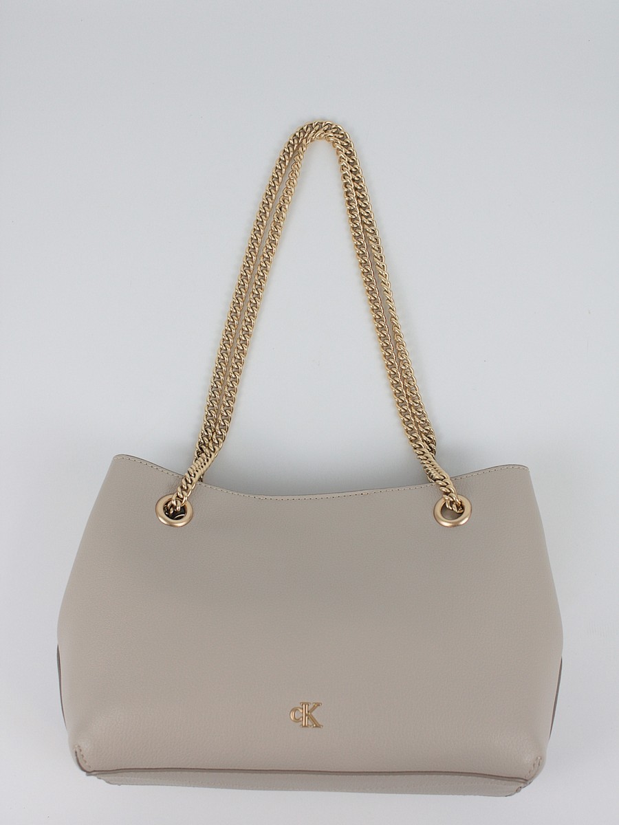 Women's Bag Calvin Klein Minimal Monogram Chain Shoulder LV04F3205G-RMU Biege