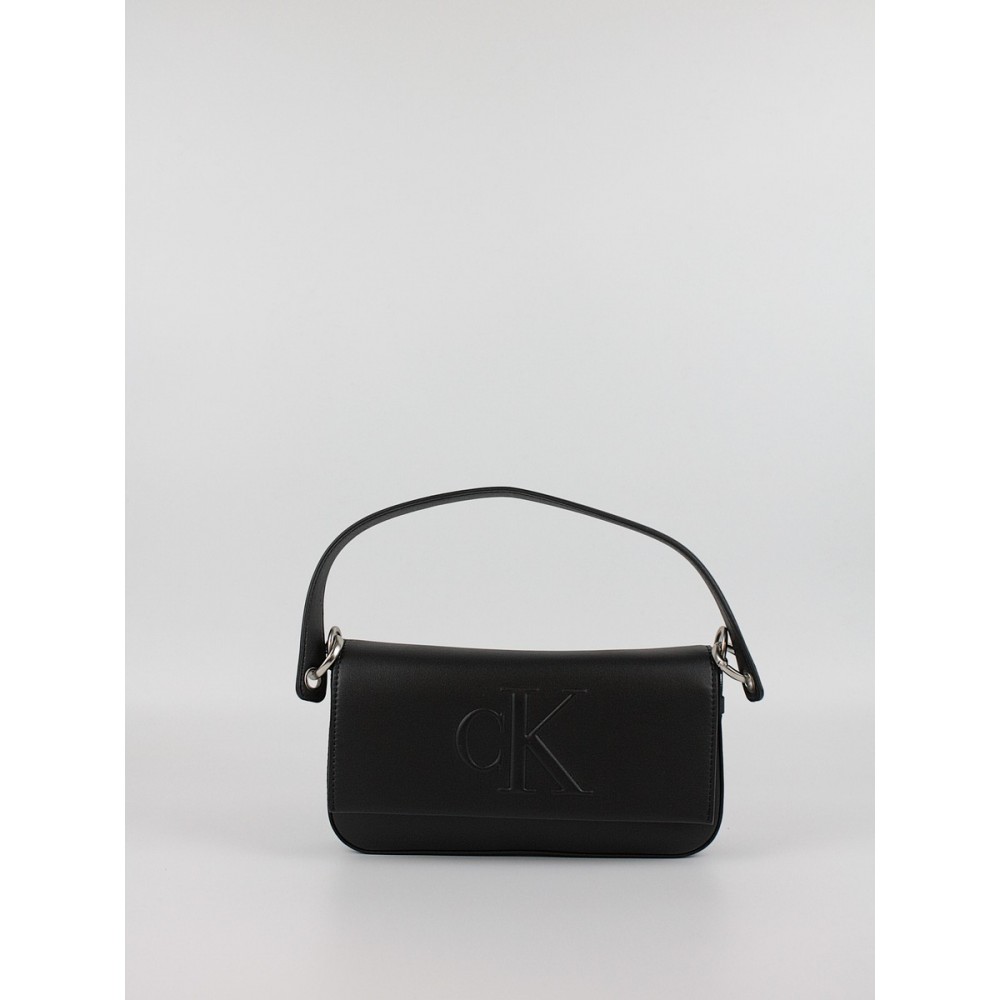 Women's Bag Calvin Klein Sculpted Flap Shoulder Pouch25 LV04K3148G-UB1 Black