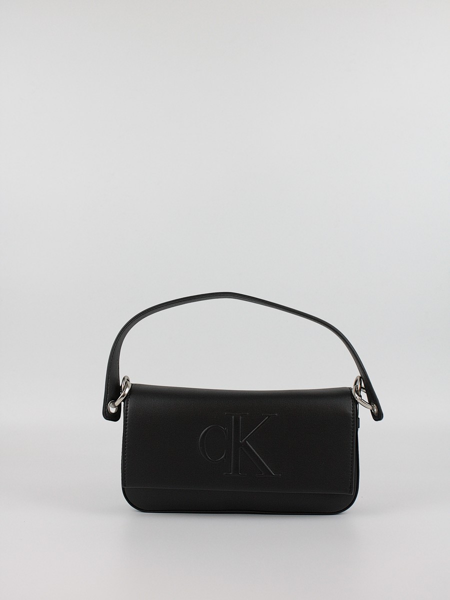 Women's Bag Calvin Klein Sculpted Flap Shoulder Pouch25 LV04K3148G-UB1 Black