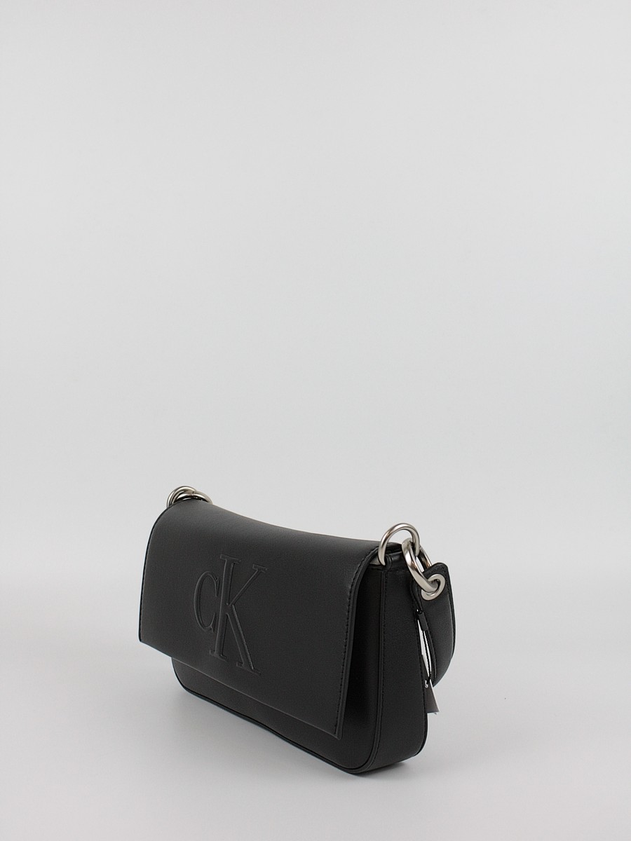 Women's Bag Calvin Klein Sculpted Flap Shoulder Pouch25 LV04K3148G-UB1 Black