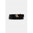 Women Belt Calvin Klein Monogram Plaque Buckle 25mm LV04K7017G-UB1 Black
