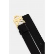 Women Belt Calvin Klein Monogram Plaque Buckle 25mm LV04K7017G-UB1 Black