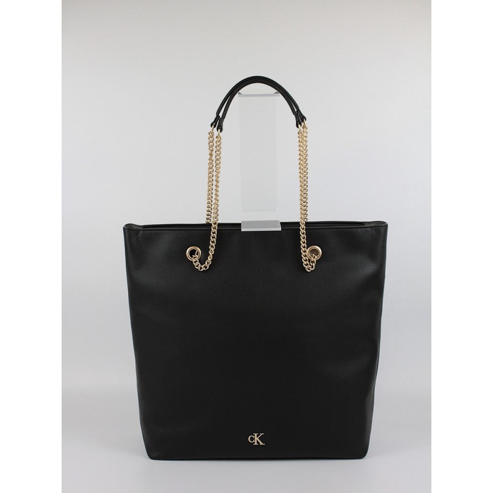 Women\'s Bag Calvin Klein Minimal Monogram Chain Tote LV04F3204G-UB1 Black