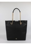 Women's Bag Calvin Klein Minimal Monogram Chain Tote LV04F3204G-UB1 Black