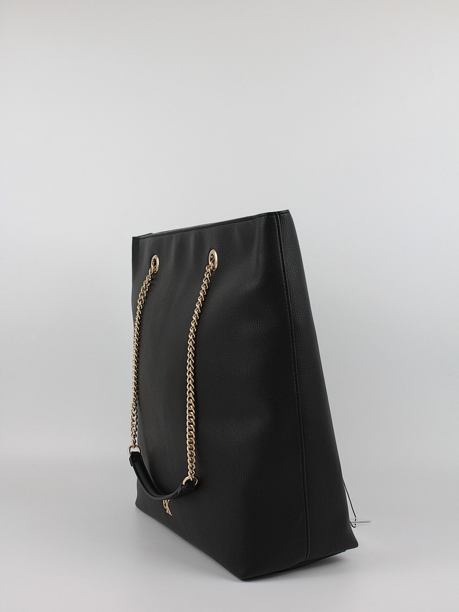 Women's Bag Calvin Klein Minimal Monogram Chain Tote LV04F3204G-UB1 Black
