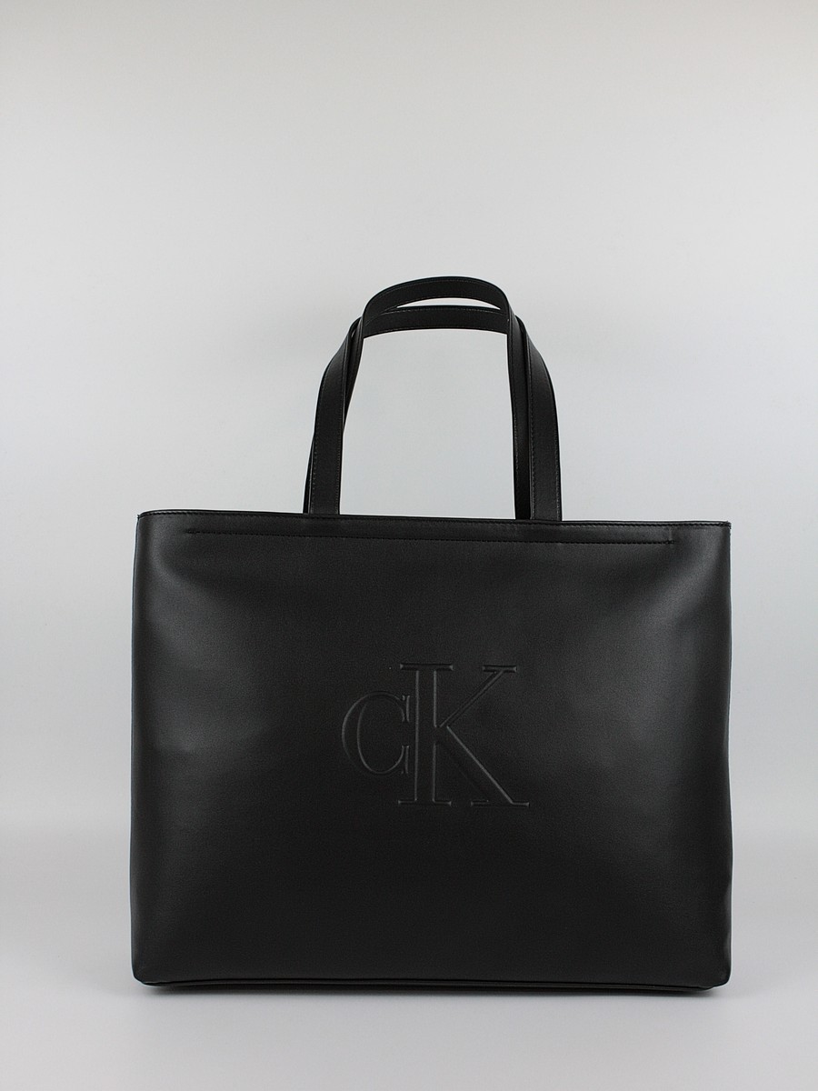 Women's Bag Calvin Klein Sculpted Slim Tote34 LV04K3070G-UB1 Black