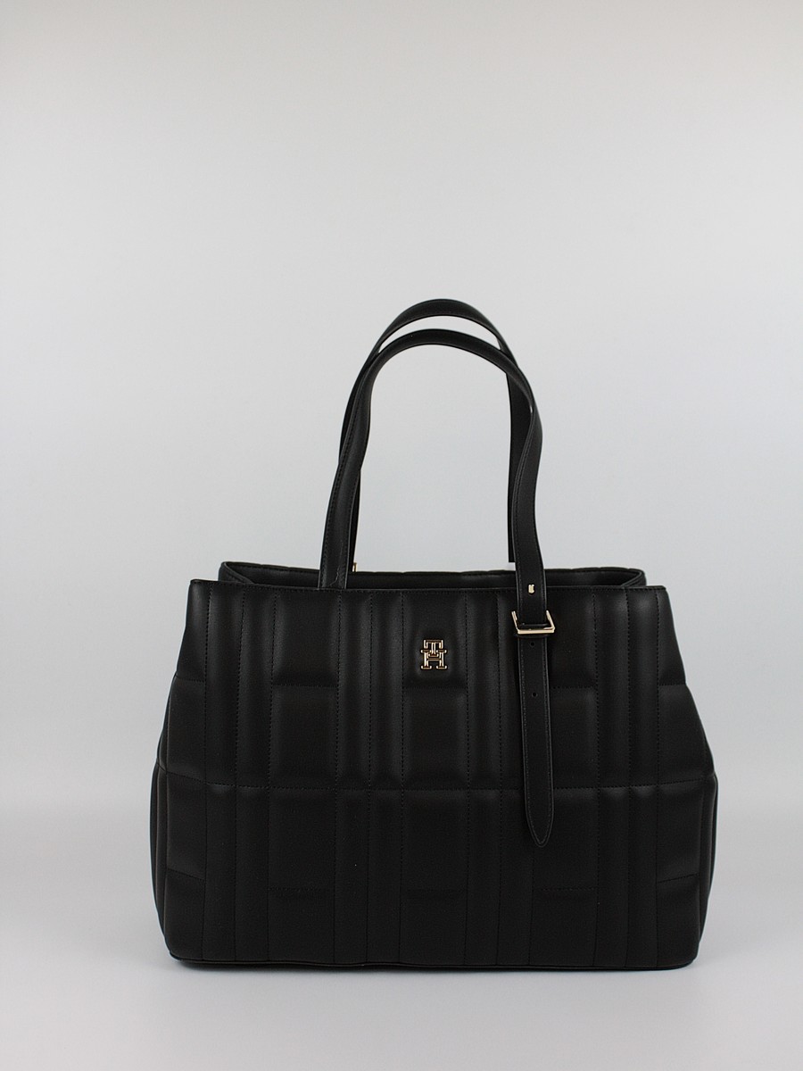 Women Bag Tommy Hilfiger Th Feminine Tote AW0AW17452-BDS Black