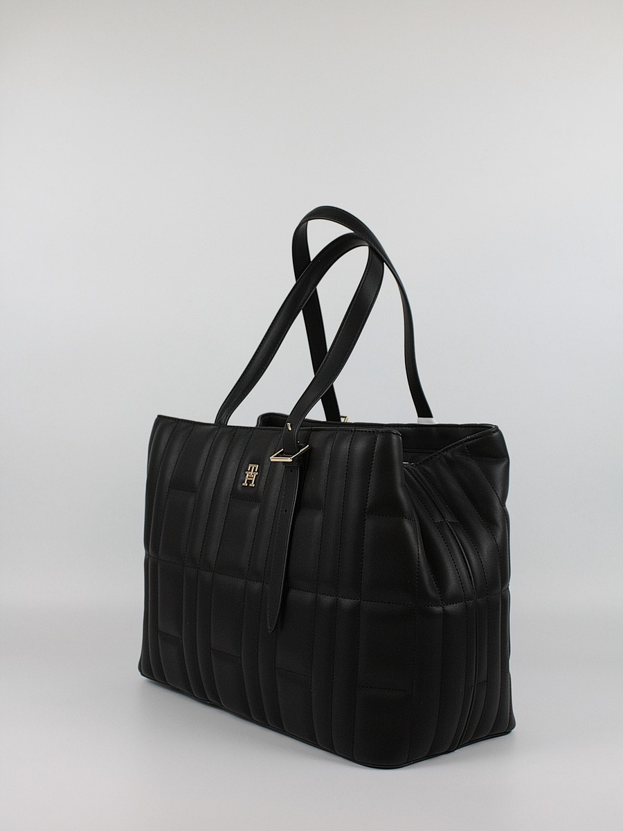 Women Bag Tommy Hilfiger Th Feminine Tote AW0AW17452-BDS Black