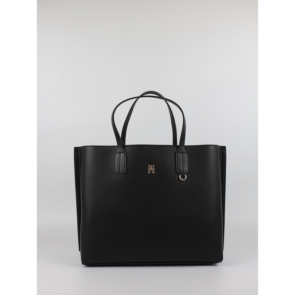 Women Bag Tommy Hilfiger Th Distinct Satchel AW0AW17463-BDS Black