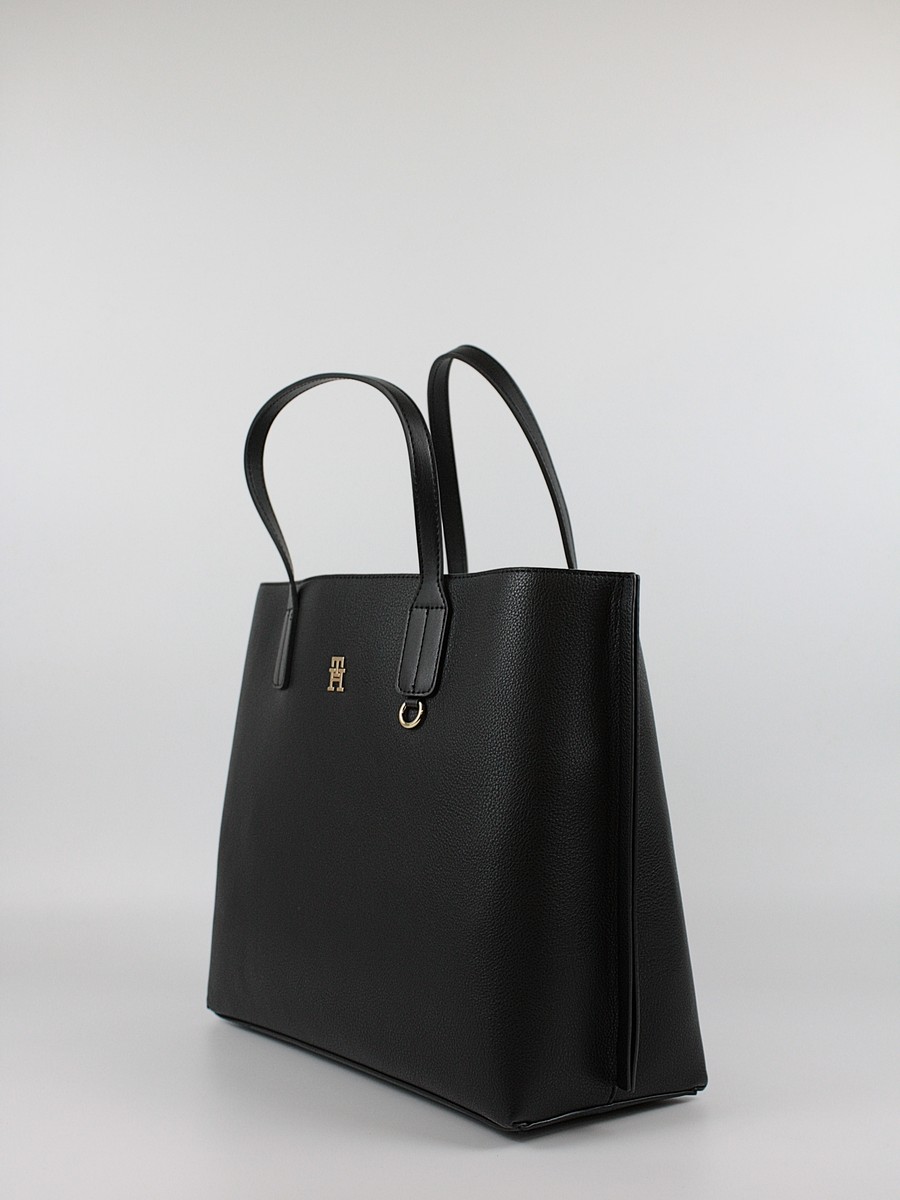 Women Bag Tommy Hilfiger Th Distinct Satchel AW0AW17463-BDS Black