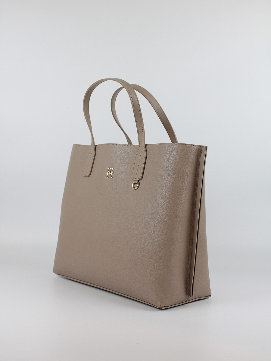 Women Bag Tommy Hilfiger Th Distinct Satchel AW0AW17463-AFE Biege