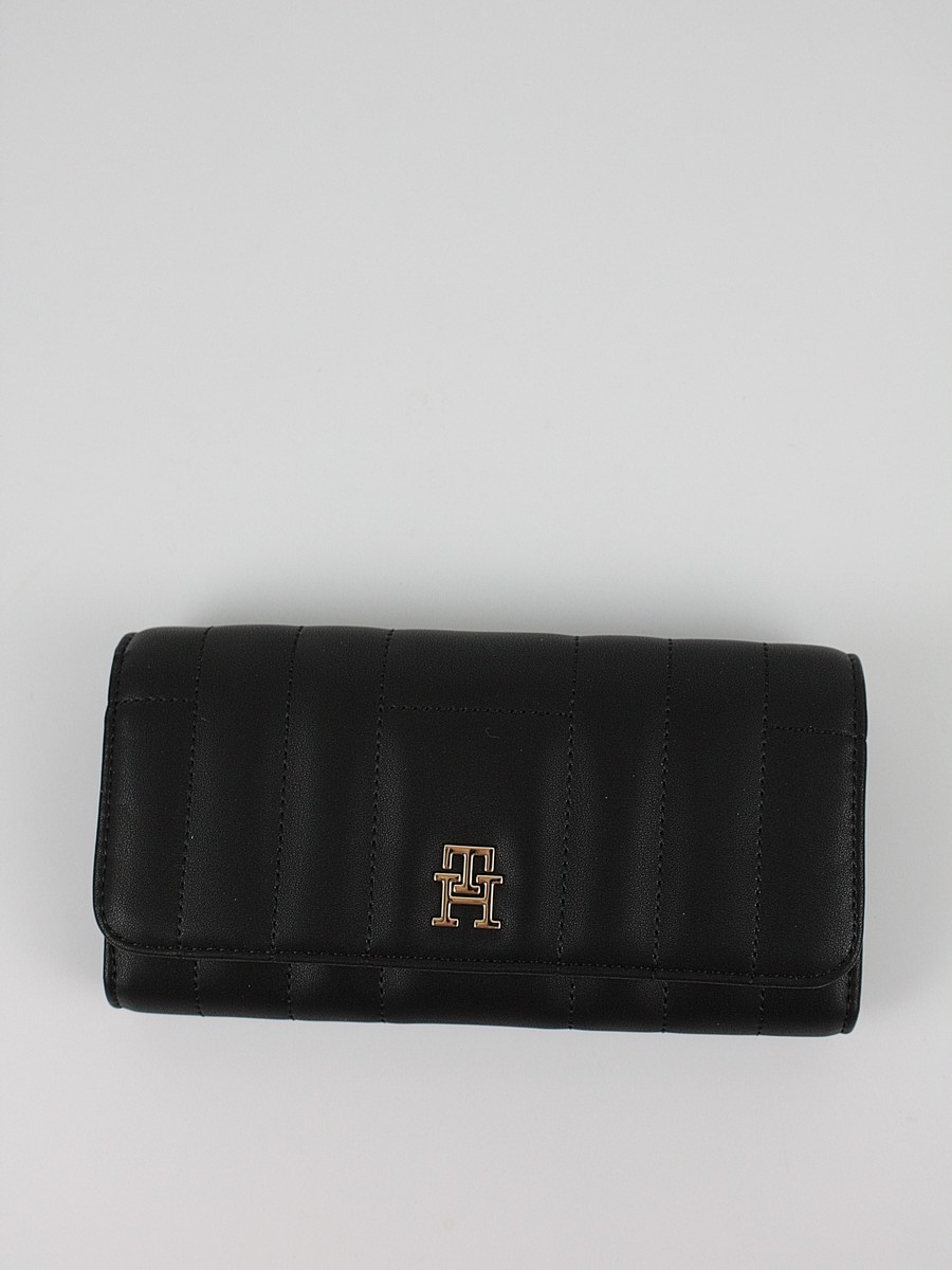 Womens Wallet Tommy Hilfiger Th Feminine Lrg Flap AW0AW17475-BDS Black