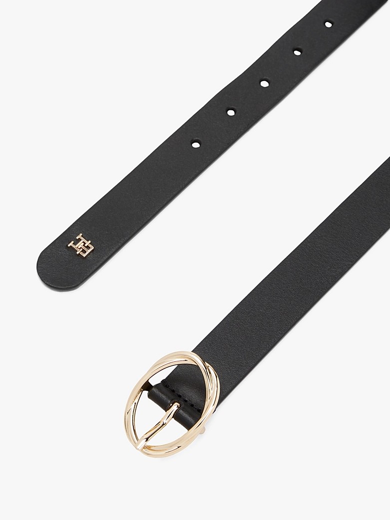 Women Belt Tommy Hilfiger Th Chic 2.5 AW0AW17932-BDS Black