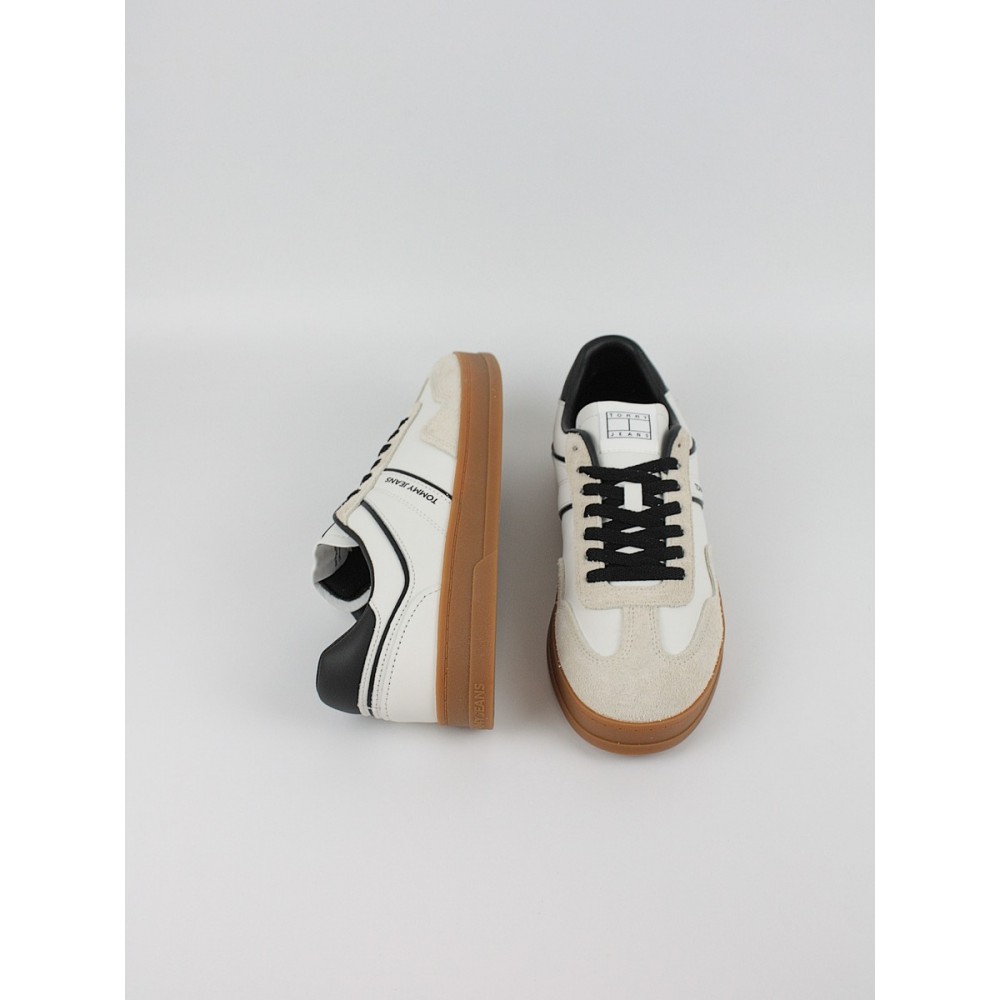 Men Sneaker Tommy Hilfiger The Greenwich Leather EM0EM01587-TCR Off White
