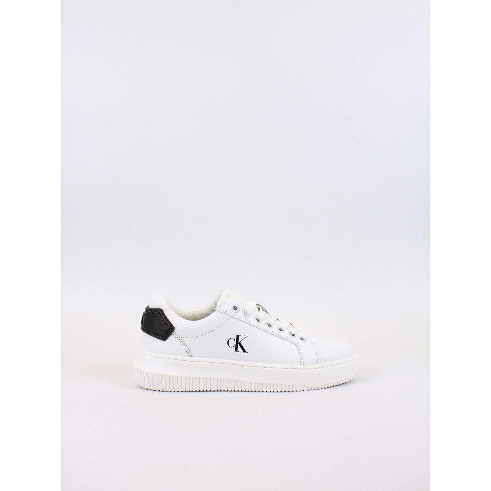 Γυναικεία Sneaker Calvin KLein Chunky Cupsole Ru Patch Lth Wn YW0YW01846-01W Ασπρο