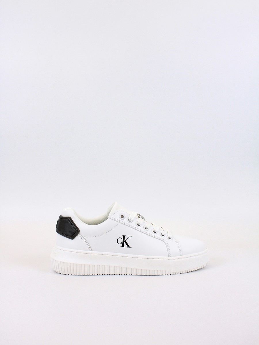Γυναικεία Sneaker Calvin KLein Chunky Cupsole Ru Patch Lth Wn YW0YW01846-01W Ασπρο