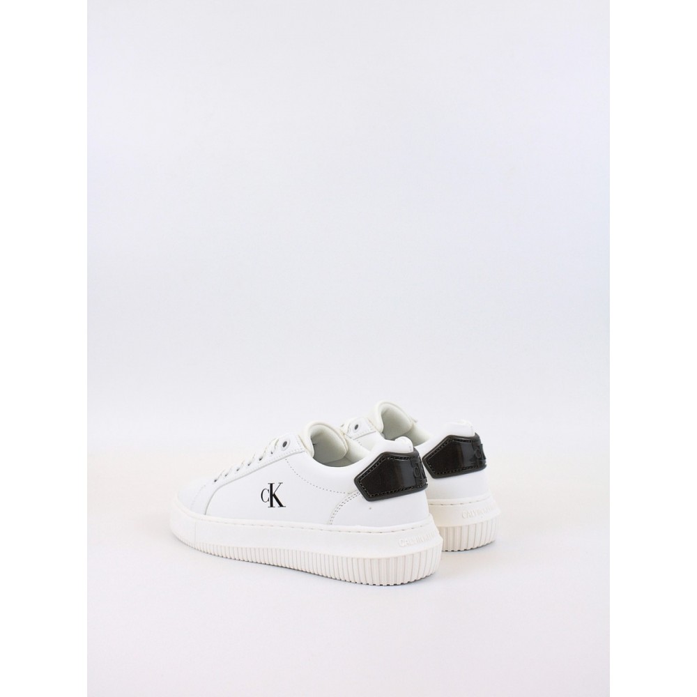Γυναικεία Sneaker Calvin KLein Chunky Cupsole Ru Patch Lth Wn YW0YW01846-01W Ασπρο