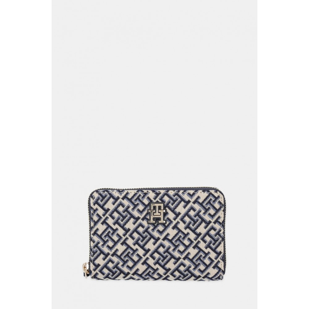 Γυναικείο Πορτοφόλι Tommy Hilfiger Th Jacquard Med Za AW0AW17479-DW6 Μπλε