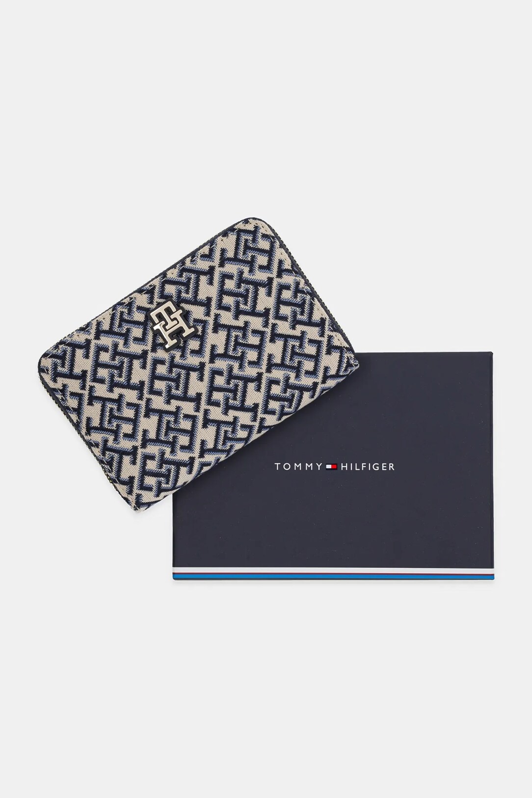 Womens Wallet Tommy Hilfiger Th Jacquard Med Za AW0AW17479-DW6 Blue