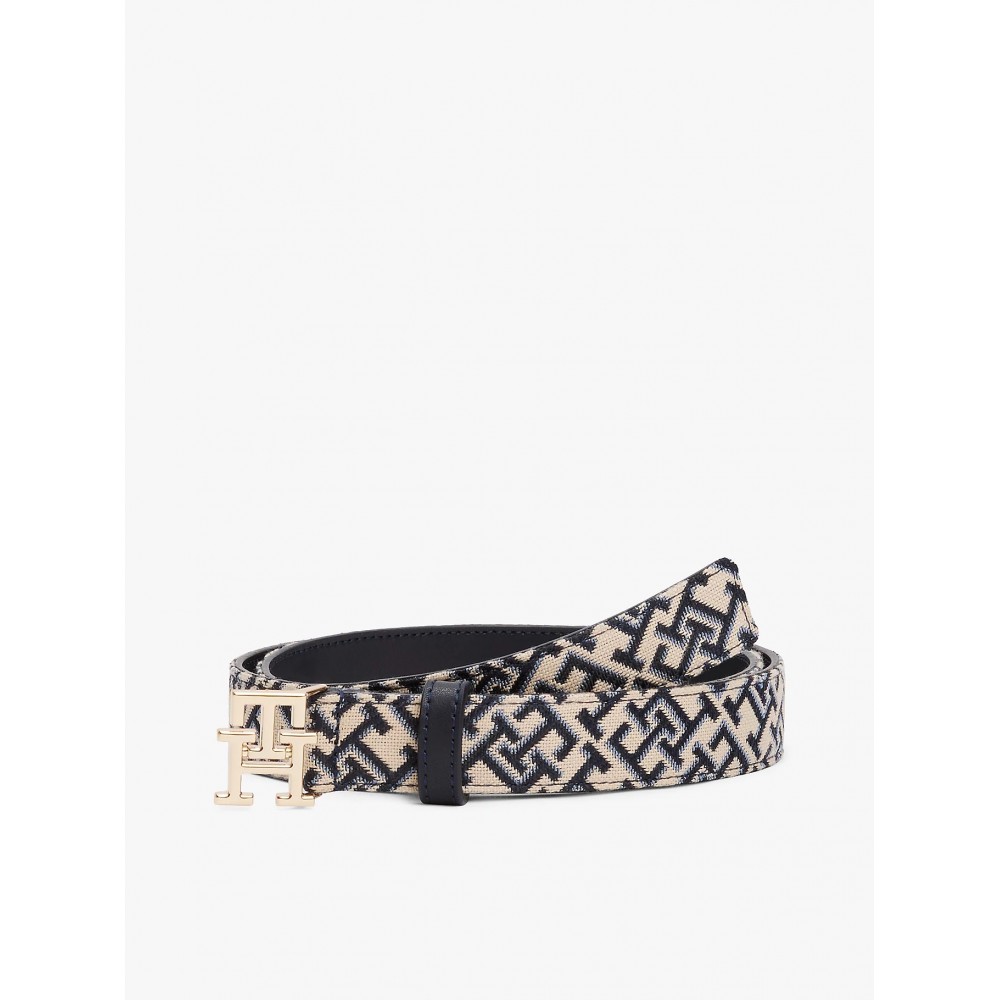 Γυναικεία Ζώνη Tommy Hilfiger Th Jacquard 2.5 AW0AW17497-DW6 Μπλε