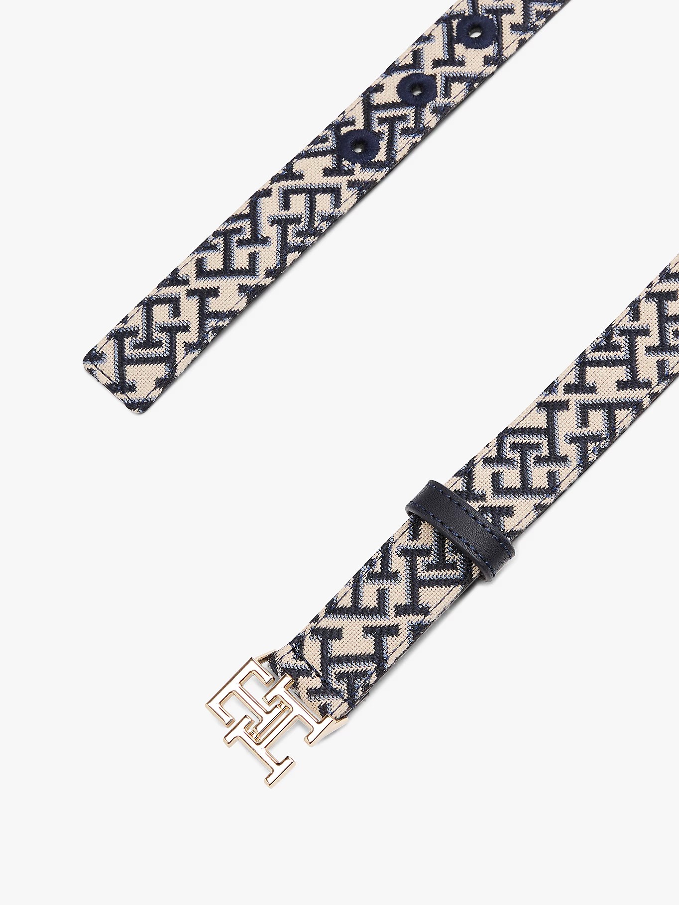 Women Belt Tommy Hilfiger Th Jacquard 2.5 AW0AW17497-DW6 Blue
