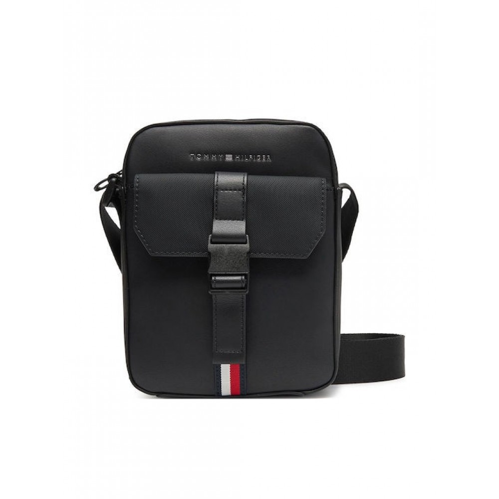 Ανδρικό Τσαντάκι Tommy Hilfiger Th Foundation Mini Reporter AM0AM13479-BDS Μαύρo