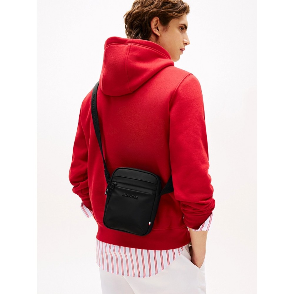 Ανδρικό Τσαντάκι Tommy Hilfiger Th Tpu Mini Reporter AM0AM13498-BDS Μαύρo
