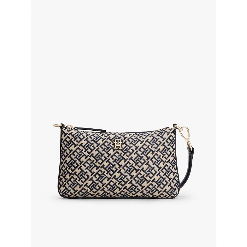 Γυναικεία Τσάντα Tommy Hilfiger Th Jaquard Shoulder Pouch AW0AW17828-DW6 Μπλε
