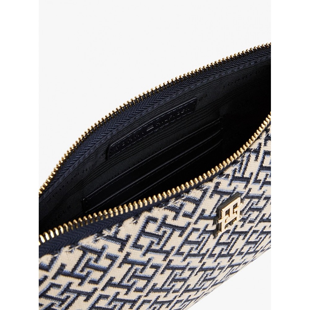 Γυναικεία Τσάντα Tommy Hilfiger Th Jaquard Shoulder Pouch AW0AW17828-DW6 Μπλε
