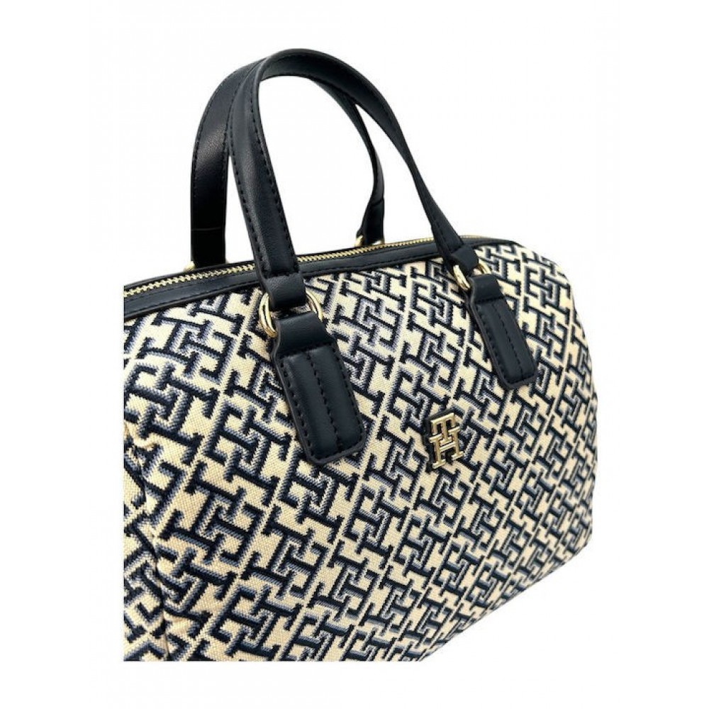 Γυναικεία Τσάντα Tommy Hilfiger Th Jaquard Med Duffle AW0AW17633-DW6 Μπλε