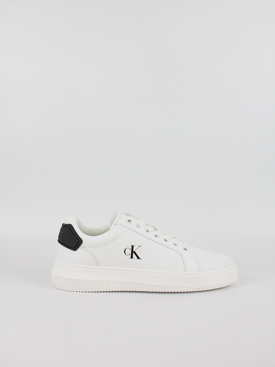 Ανδρικά Sneaker Calvin KLein Chunky Cupsole Ru Patch Lth YM0YM01296-01W Ασπρο