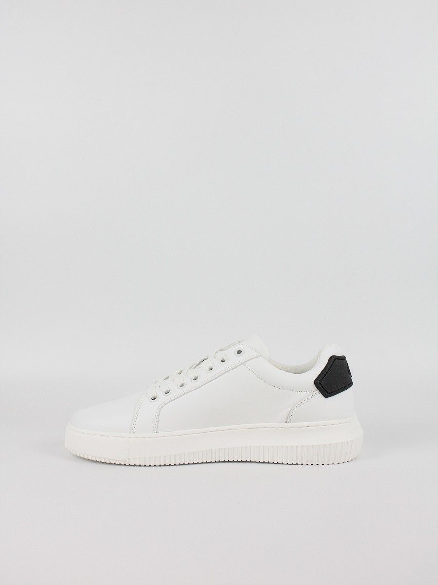Ανδρικά Sneaker Calvin KLein Chunky Cupsole Ru Patch Lth YM0YM01296-01W Ασπρο