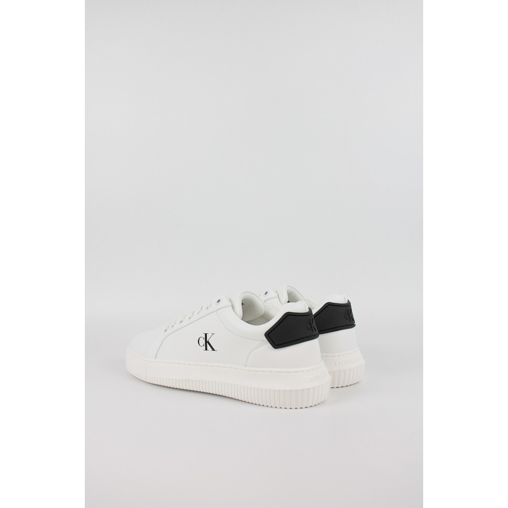 Ανδρικά Sneaker Calvin KLein Chunky Cupsole Ru Patch Lth YM0YM01296-01W Ασπρο