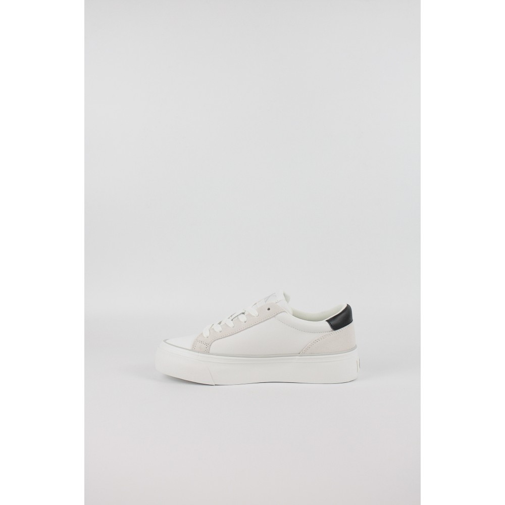 Γυναικεία Sneaker Calvin KLein Vulk Flatform Mg Nylon Mix YW0YW01896-01W Ασπρο