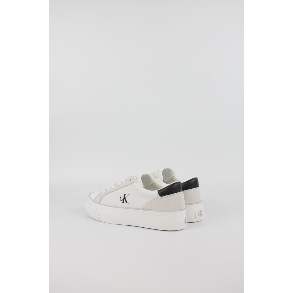 Γυναικεία Sneaker Calvin KLein Vulk Flatform Mg Nylon Mix YW0YW01896-01W Ασπρο