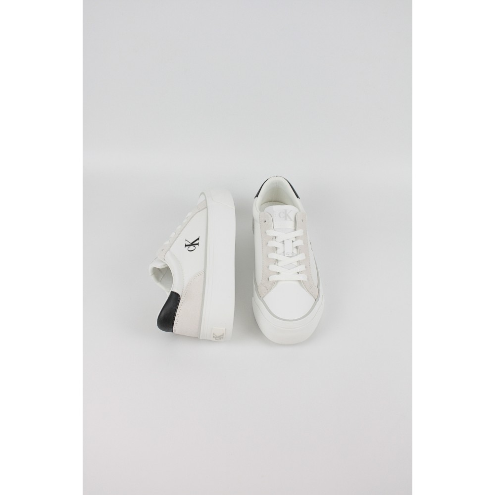 Γυναικεία Sneaker Calvin KLein Vulk Flatform Mg Nylon Mix YW0YW01896-01W Ασπρο
