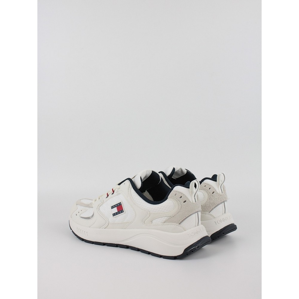 Ανδρικά Sneaker Tommy Hilfiger Tjm Runner Mix Material EM0EM01581-TCR Λευκό