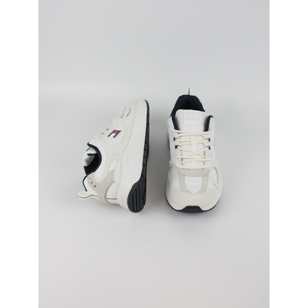 Ανδρικά Sneaker Tommy Hilfiger Tjm Runner Mix Material EM0EM01581-TCR Λευκό