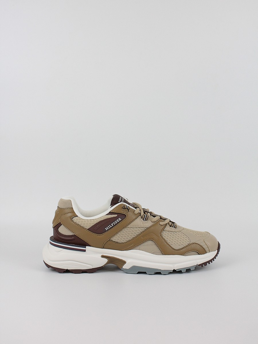 Ανδρικά Sneaker Tommy Hilfiger M Runner Tech Mix FM0FM05567-GW2 Μπεζ